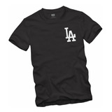 Camiseta Los Angeles Dodgers La Logo Rap Hip Hop Street Wear