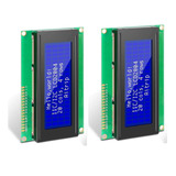 2 Piezas Display Lcd Pantalla 20x4 2004 Fondo Azul Arduino 