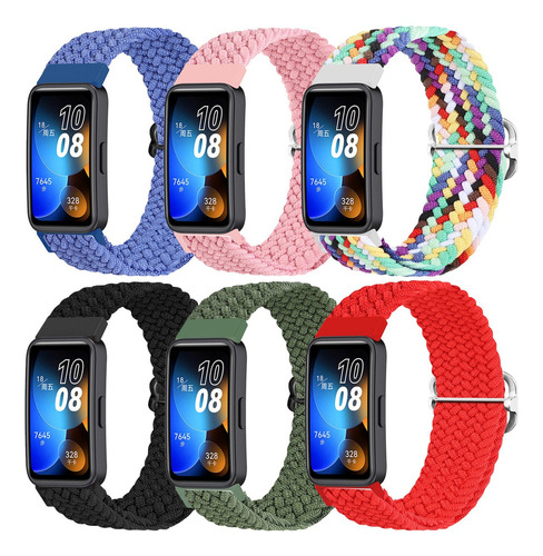 6 Alças Trançadas Ajustáveis Para Huawei Band 8/7 -