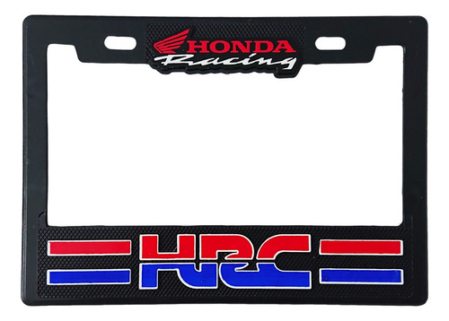 Portaplaca Honda Hrc Rojo Azul Para Moto C/relieve