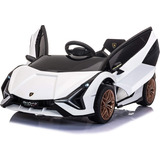 Carro Electrico Para Niños Lamborghini Blanco Marca Tobbi 