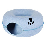 Túnel De Gato Cama Condomínio Esconderijo Azul 60x28cm