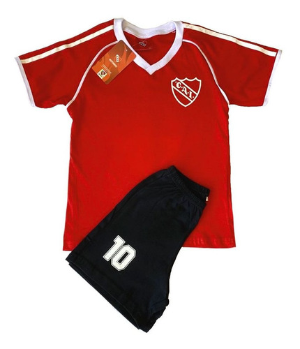 Conjunto Camiseta Retro Independiente Niño Oficial 2 A 7 Año