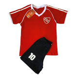 Conjunto Camiseta Retro Independiente Niño Oficial 2 A 7 Año
