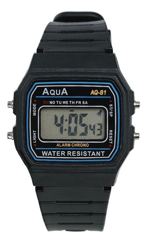 Relógio Retro Digital De Pulso Marca Aqua Aq 81 Barato 