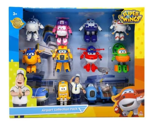 Super Wings Set De 12 Figuras Airport Collection.