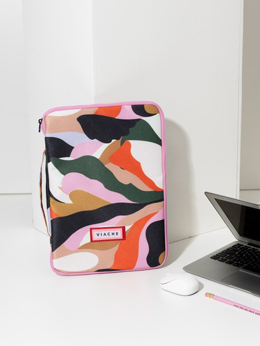 Funda Y Organizador Notebook Marea Rosa