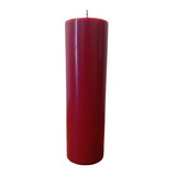 Cirio Liso - Color Rojo - Grande 1 Kilo (7cm X 24cm)