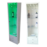 Mueble Vajillero Bahiut Laqueado Moderno Vidrio C/luces Led