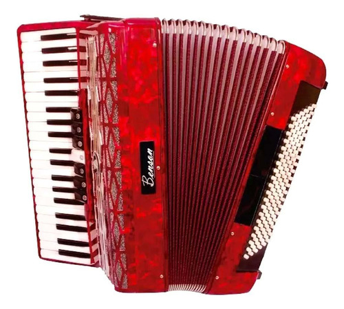 Acordeon Benson Bac120-7sbk 120 Baixos 7 E 2 Registros