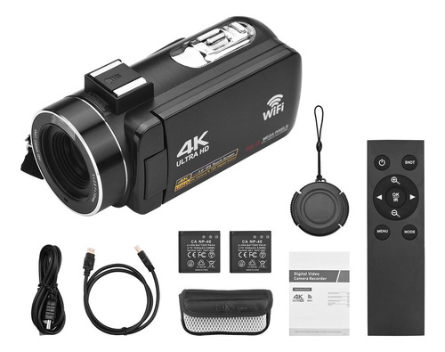 Cámara De Vídeo Digital 4k 56mp Wifi Videocámara Grabadora