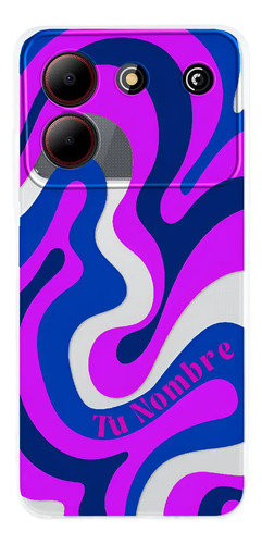 Funda Para Zte Para Mujer Curvas Moradas Con Tu Nombre