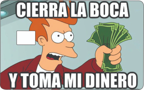 Sticker Adhesivo Para Tarjeta De Fry Meme Futurama