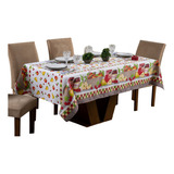 Toalha De Mesa Quadrada 4 Lugares 1,40 Tecido Oxford Cor Cesta De Frutas