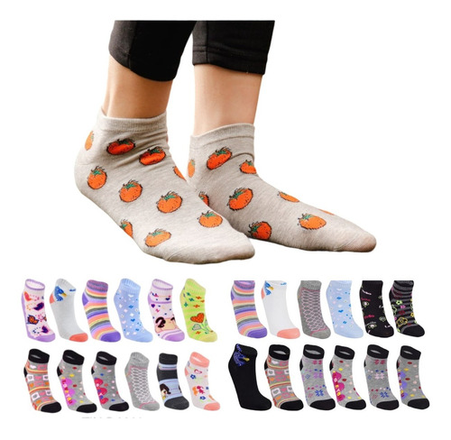 40 Pares De Calcetines, Tines Para Damas, Estampados