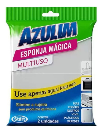 Esponja Mágica Multiuso Azulim 2und Limpeza Poderosa Start