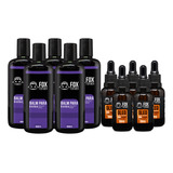 Kit Oleo Balm Barba Antifrizz Hidratante Fox For Men 10 Uni