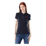 Polo Slim Fit Con Logo Mujer Tommy Hilfiger Azul