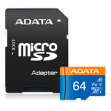 Tarjeta Memoria Micro Sd 64gb Adata 100mbs C/adaptador Pcreg