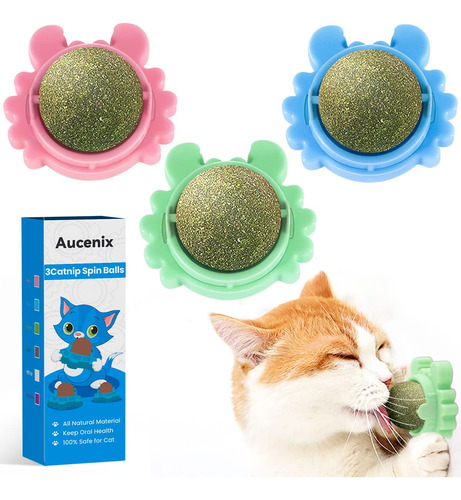 Juguete Catnip Balls Aucenix Para Gato, Pared Catnip Roller