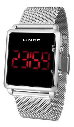 Relógio Lince Masculino Mdm4596l Pxsx Digital Led Prateado