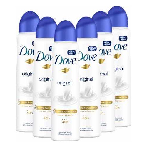 Kit 6 Desodorantes Antitranspirante Aerosol Dove Original