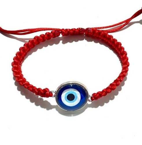 Pulseras De Mal De Ojo Roja Con Ojo Turco Color Rojo Diámetro 25 Cm Largo 6