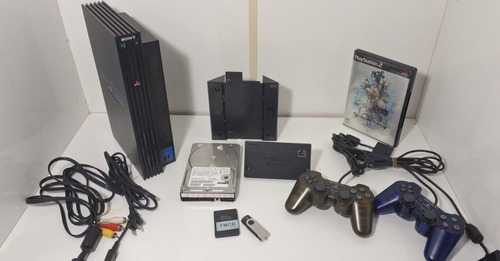 Sony Playstation 2 Midnight Black 500gb Opl Kit Definitivo Tudo Original
