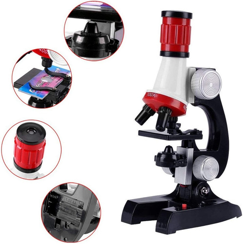Microscopio Educativo Led 100x 400x 1200x
