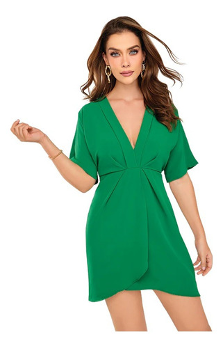 Vestido Casual Mujer Verde 587-56