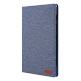 Funda De Piel Deep Blue Teature Para Galaxy Tab S5e T720