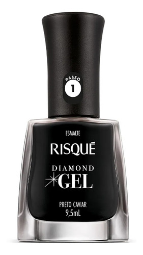 Risqué Diamond Gel 9,5ml - Preto Caviar