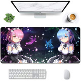 Mouse Pad Largo Re Zero Ram Rem Anime Personajes Art 40x90cm