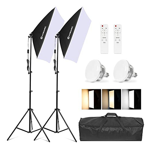 Kit De Iluminación Wisamic Softbox 20puLG X 28puLG, Led E27