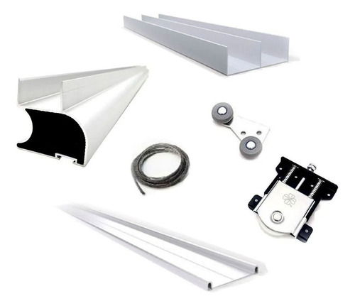 Kit Frente Placard Aluminio 4mts 2pts Hogar Cima C