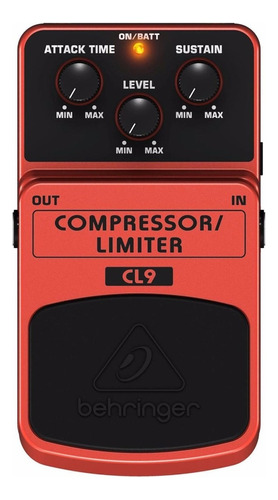 Behringer Cl-9 Pedal Compressor / Limiter Color Naranja Oscuro