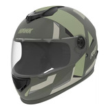 Casco Para Moto Integral Hawk Rs1  Verde Camou F Talle L 