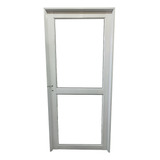 Puerta Aluminio 80x200 Vidriada Blanco Herrero Aberplus