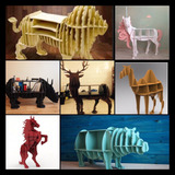 Vector Diseños De Muebles Tamaño Real Figuras Animales X071