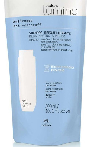 Repuesto Shampoo Anticaspa 300 Ml, Lumina, Natura