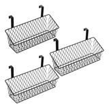 Juego De 3 Cestas De Almacenamiento Con Ganchos Para Puerta,