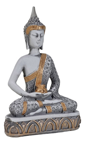 Buda Hindu Na Base Meditando Pote Fortuna Deus Riqueza 22 Cm