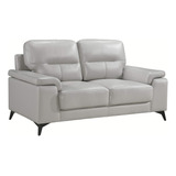 Homelegance Sofa Biplaza De Cuero De 67 Pulgadas, Gris Plate