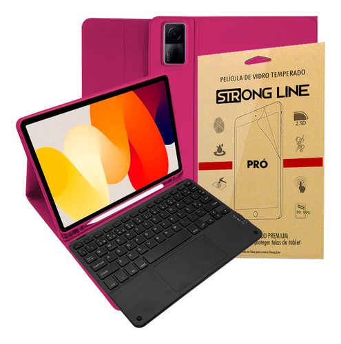 Capinha Redmi Pad Se 11 Case Com Teclado Touchpad + Pelicula