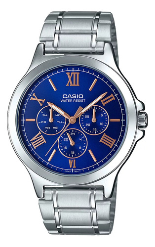 Reloj Casio Mtp-v300d Acero Hombre Multiaguja Calendario