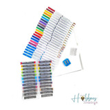 Set Arte Dibujo Pastel Colores Lapices Goma 50pz Bosquejo