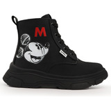 Bota Original Disney Mickey Mouse Agujetas Casual Para Niño