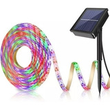 Cinta Led Rgb Solar Multicolor 5 Mts Resistente A La Lluvia