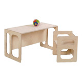 Escritorio Mesa + Silla Reversible Montessori