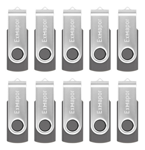 Unidad De Memoria Usb Exmapor Usb 2.0 De 8 Gb, Paquete De 10